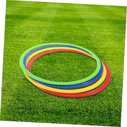 4Pcs Agility Training Rings for Soccer Durable Plastic Speed Circles for Enhanced Coordination Drills Multi Sport Use