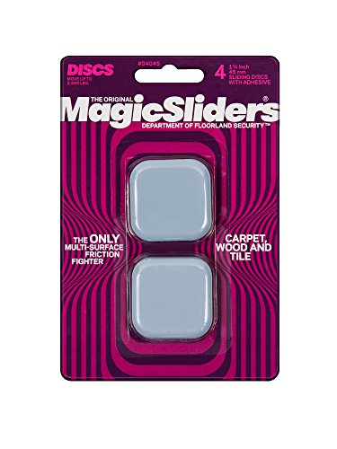 Magic Slider Self-Adhesive Furniture Disc Pad Sliders – 4 Piece Pack – Smooth Gliding Protection for Wood, Tile, Carpet, and Vinyl Floors|Size-1-3/4|Colour-Blue