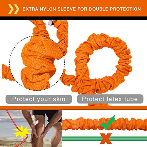 14PCS Resistance Bands Set, Exercise Bands for Men & Women, 20lbs to 40lbs Workout Bands, Elastic Resistance Bands with Door Anchor, and Ankle Straps for Training, Yoga