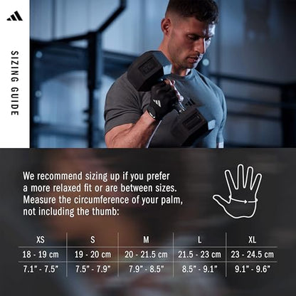 adidas Essential Training Gloves - color: White, size: X-Small