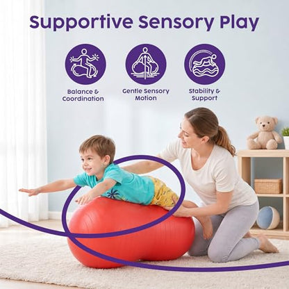 Hurtle Peanut Shaped Exercise Ball, Yoga Active Seat, Bounce Balance Desk Chair, Wiggle Flexible Sitting Ball for Kids, Boys, Girls and Adults