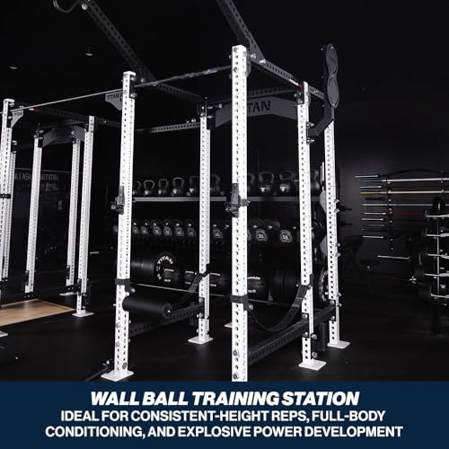 Titan Fitness Titan Series Rack-Mounted Double Wall Ball Target, Floating Target for Throwing Wall, Medicine & Plyo Balls, Competition Height Rack Attachment with Thick Steel Construction