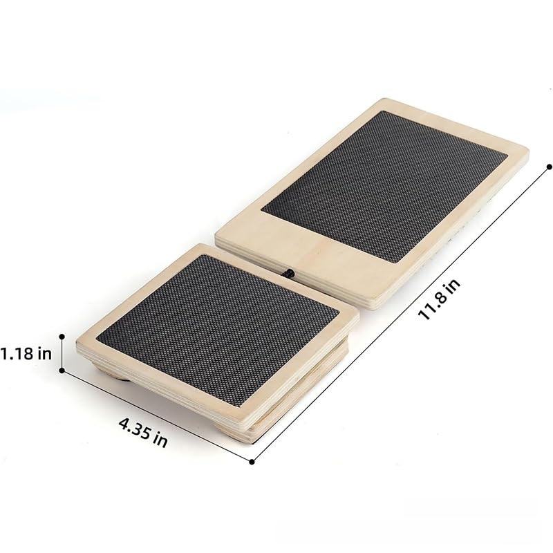 Wooden ankle balance board, safe and non-slip, small strength training device, helps to enhance stability, balance and core muscle strength