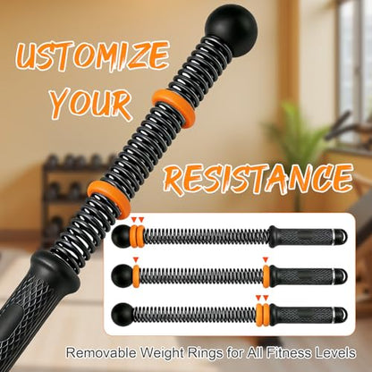 Ropeless Battle Ropes for Home Gym, Weighted Cordless Battle Rope with Adjustable Weights & Anti-Slip Handles, Portable Workout Rope for Strength Training, Anaerobic & Full Body Exercise
