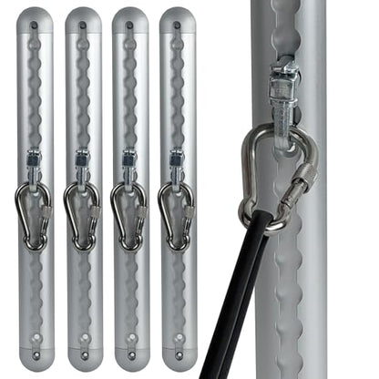 Adjustable Resistance Band Wall Anchor Set, Wall Mount Workout Anchors with Rails and Cars for Exercise Bands & Suspension Straps & Body Weight Straps & Strength Training & Home Workouts