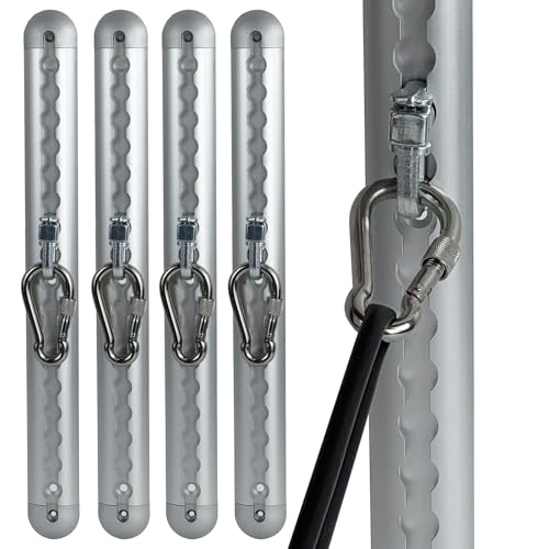 Adjustable Resistance Band Wall Anchor Set, Wall Mount Workout Anchors with Rails and Cars for Exercise Bands & Suspension Straps & Body Weight Straps & Strength Training & Home Workouts