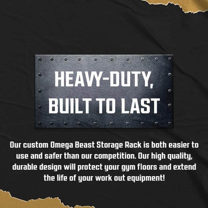 IRON AMERICAN USA Omega Beast Gym Storage Rack 11-Hook Heavy-Duty Gym Wall Organizer Gym Caddy Hanger - Gym Accessory Storage - Resistance Bands, Jump Ropes, Barbells, Lifting Belts, Cable Attachments - style: OMEGA BEAST RACK (23 INCH / 11 PRONG)