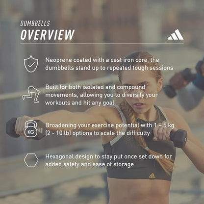 adidas Dumbbells | 1Kg - 5Kg (Pair) - size: 3 KG