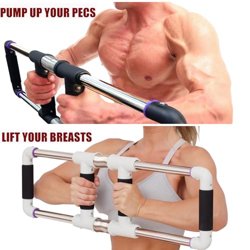 GoFitness Push Down Bar Chest Workout Equipment for Home Gym | Upper Body Strength Trainer for Chest, Arm, Shoulder, Back and Abs, Home Fitness Equipment