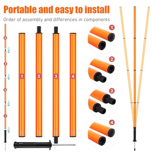 Soccer Training Equipment,Agility Speed Training Set, 20ft Agility Ladder - color: Orange