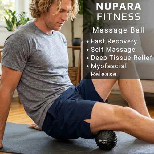 Massage Ball - Myofascial Release Ball for Recovery in Muscles, Shoulder, and Back. Trigger Point Massage and Pressure Point Therapy. (5-inch) - color: Black
