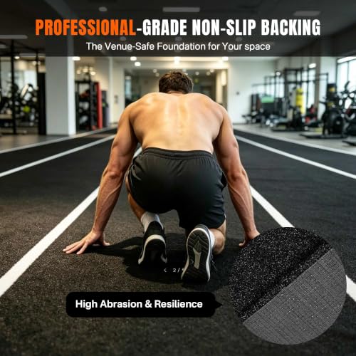 Yescom 4FTx50FT Indoor Gym Add-on Turf Runway for Sled Track HIFT Training - size: 0.6"H-4'x50'Elite(Add-on)