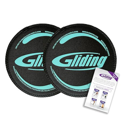 Gliding Discs for Working Out - Exercise Sliders for Carpet & Hardwood Floors 1 Pair, Authentic Workout Sliders Disc for Full Body Resistance Workout, Includes 4 Streaming Video Workouts