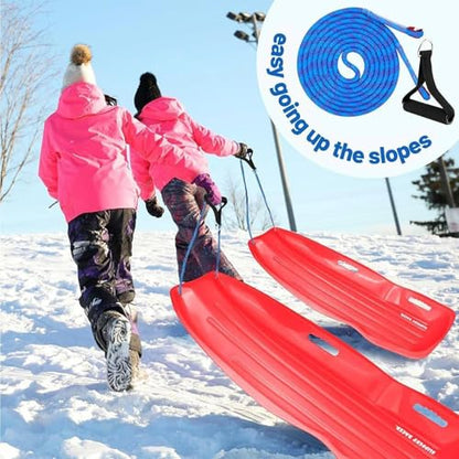 Sled Pulling Belt, Sled Cord with Carabiner, Winter Sled Pull Rope Set, Sled Trainer Pull le-ash, Adjustable Sled Belt for Sled & Tire Pulling,Resist-ance & Strength Training Core Power Workout at Gym