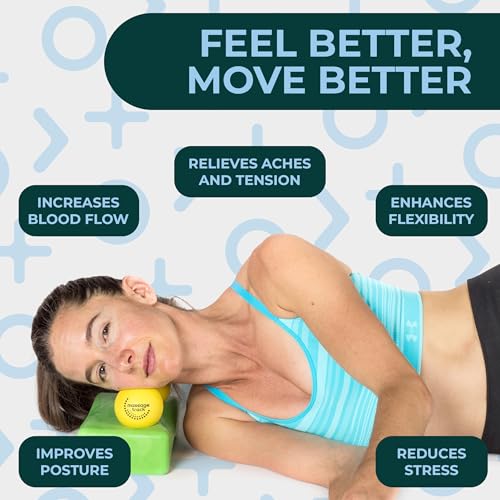 Neck Track Myofascial Release Tool – Suboccipital Release Device for Jaw, Face & Neck Tension – Soft Foam Block with Slots for Massage Balls (Balls Not Included)