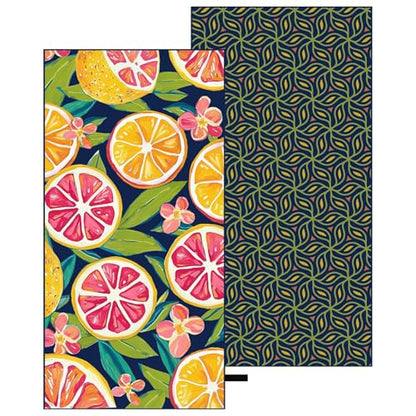 Oversized Microfiber Beach Towel Thin, Tropical Fruit Lemon Double Side Printed Towel 1PC, Large Sand Free Quick Dry Soft Absorbent Compact Towels for Women Men Kids, Summer Pool Swim Bath, 35"x71" - style: Tropical Fruit Lemon