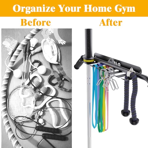 VAIIO Single Olympic Barbell Hanger,Garage Gym Bar Wall Rack,Vertical Barbell Mount Rack,Black Powder Coated,Space Saving Commercial or Home Gym Accessory,Holds Under 33mm Bar Size