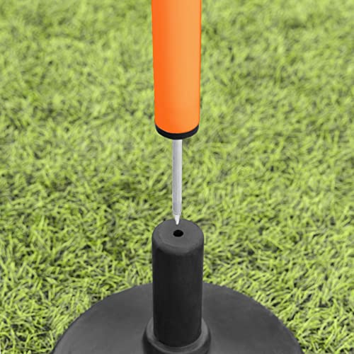 FORZA Slalom Agility Poles | Improve Endurance, Speed & Footwork | Color, Size & Rubber Base Options Available [8 Pack] - color: Orange, size: With Bases, style: 3ft