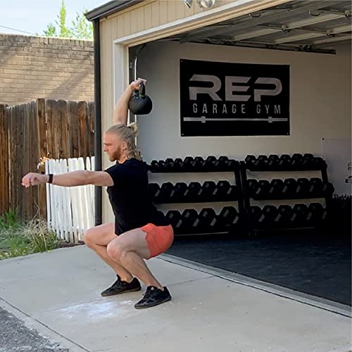 REP Fitness Kettlebell Set and Singles, 4kg to 24kg, 9lb to 53lb Weight Range, Cast Iron, Strength Exercise Training, Home Gym, Power Workout Equipment, Free Weights, Dumbbell Alternative - style: 18 kg