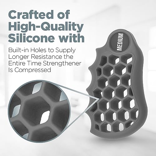 LoGest 3 Pack - 4 Pack Hand Strengthener Devices Ball Exercisers - 4 Level optioen Set for Therapy, Arthritis and Carpal Tunnel - Lightweight Training Equipment Targets Fingers Wrist Hand Exercisers