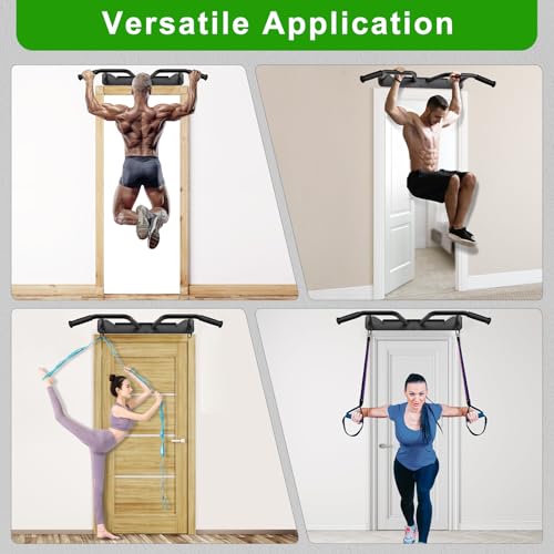 SELEWARE Heavy Duty Welded Pull Up Bar Wall/Joist/Ceiling Mount Chin Up Bar - color: D1: Black Wall Mount Pull Up Bar