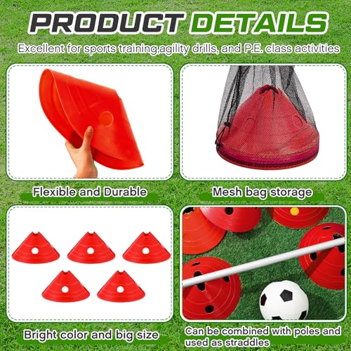 Jumbo Soccer Cones Big Training Disc Cone - color: Red