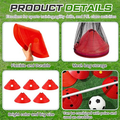 Jumbo Soccer Cones Big Training Disc Cone - color: Red