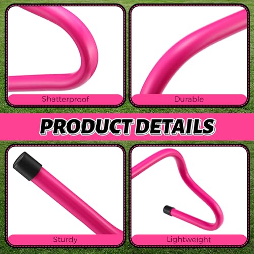 Wettarn 12 Pcs 9" Speed Training Agility Hurdles for Athletes Reliable Training Hurdle Plyometric All Purpose Practice Equipment for Soccer Basketball Football - color: Rose red