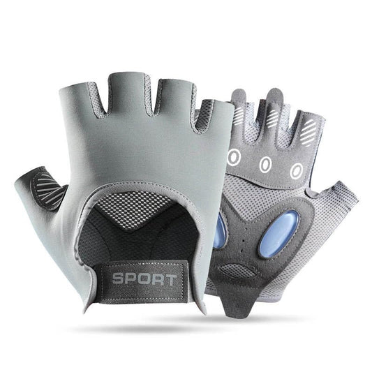 Workout Gloves for Women Men, Non Slip Gym Training Gloves Breathable Lightweight Fitness Gloves for Weightlifting Cycling - color: Grey, size: Small