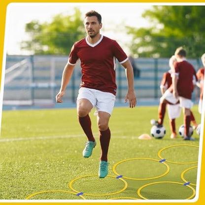 Shappy 50 Pcs Agility Rings Speed with Bags, Training Hoops - color: Yellow