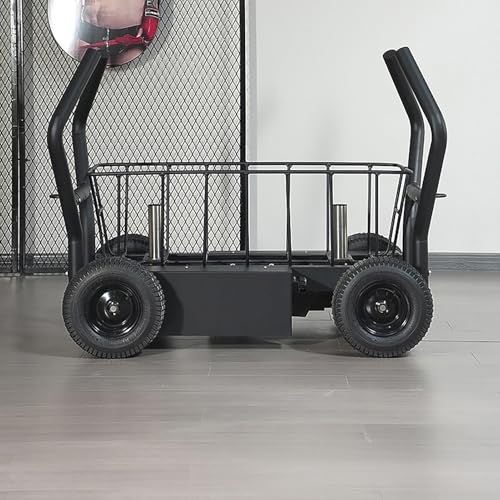 Wheeled Fitness Sled for Track Training Adjustable 8-Resistance Tank Sled Gym Weighted Sled Resistance Band
