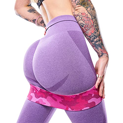 Victor Fitness® Hip & Booty Bands | 3 Levels of Resistance | Non-Slip Fabric for Squats, Lunges, Butt/Glutes | Includes Free Carrying Bag