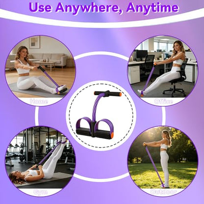 Pedal Resistance Band with Handle, 6-Tube Elastic Yoga Pedal Puller Exercise Bands, Multifunctional Stretch Bands for Exercise, Home Workout Equipment for Legs Arms Abs