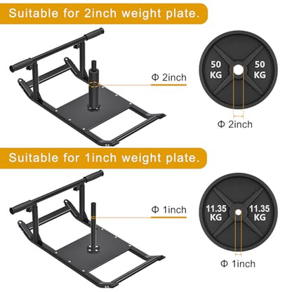 Kipika Weight Sled, Workout Sled, Fitness Strength Training Sled, Speed Training Sled for Athletic Exercise, Speed Improvement, Easily Through Obstacles, Suitable for 1" & 2" Weight Plate - color: E- Black