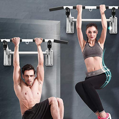 Wall Mounted Pull up Bar Multi-Grip Chin-up Station Home Gym Exercise Workout Equipment Strength Training Fitness Equipment Supports 600lbs (Size : Pull up bar B) - size: Pull up bar B