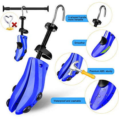eachway Shoe Stretcher Shoe Trees,Adjustable Length & Width for Men and Women (M(for M's Us6.5-10; Wm's Us10-13.5) Blue) - color: M(for M's Us6.5-10; Wm's Us10-13.5 ) Blue