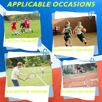 1PC Adjustable Hurdles Detachable Agility Training Equipment with Scale, Football Practice Hurdle for Track And Field, Indoor & Outdoor Jumping Speed Hurdles for Athletes, Soccer, Basketball
