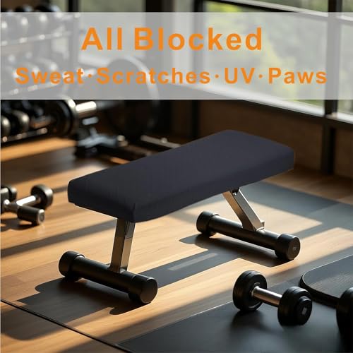 Weight Bench Cover, Workout Bench Cover, Gym Bench Cover, Protection for Adjustable Flat Weight Exercise Fitness Bench, Sit-up Board - Dustproof, Anti-Slip & Machine Washable.(Cover only)