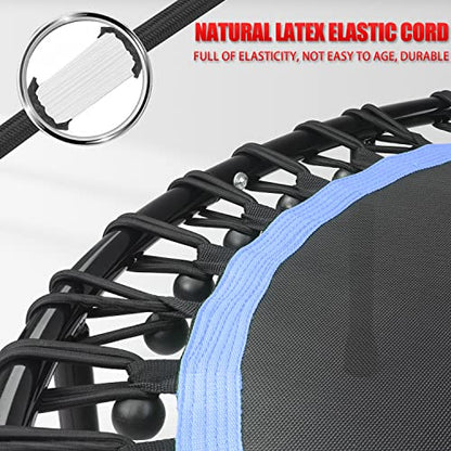 Newan 40"-48" Silent Mini Trampoline Fitness Trampoline Bungee Rebounder Jumping Cardio Trainer Workout for Adults-Max Limit 330lbs