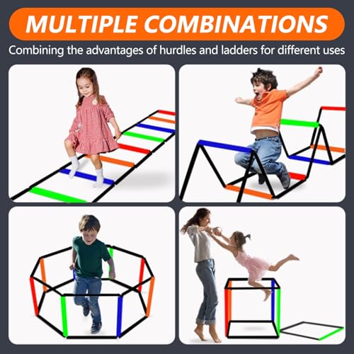 Footwork Ladder, Soccer Equipment for Training, Agility Ladder Speed Training Equipment, Foldable Instant Set-up, for Kids Athletes Indoor Outdoor Sports(24 Grids) - size: 24 Grids