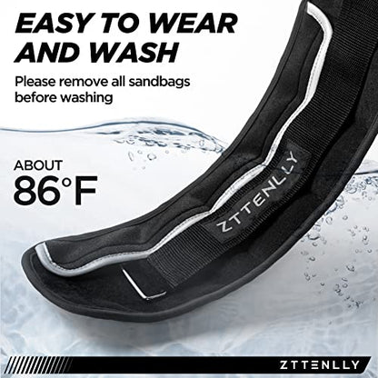 Adjustable Ankle Weights 1-5/10/15/20LBS Pair with Carry Bag - Breathable Fabrics, Reflective Trim - Strength Training Leg Wrist Arm Ankle Walking Weights Sets for Women Men Kids - color: Black, size: 20 lbs Pair (10 lbs Each)