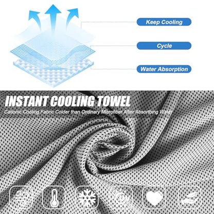 4 Pack Cooling Towels for Face Neck,Sweat Absorbent Cool Towel for Gym Fitness Tennis Yoga Camping Running(4 Pack-03) - color: 4 Pack-03