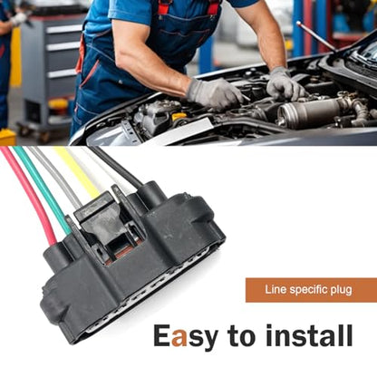 2 PCS Throttle Position Sensor Connector, 6 Pin TPS Waterproof Heat Resistant Pigtail Harness Adapter, Plug and Play Standard Repair Replacement, Compatiable with 90980-11858 (Black)