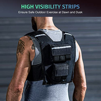 ZELUS Weighted Vest with Adjustable Weights for Home Workouts - color: 23lb Iron Bar