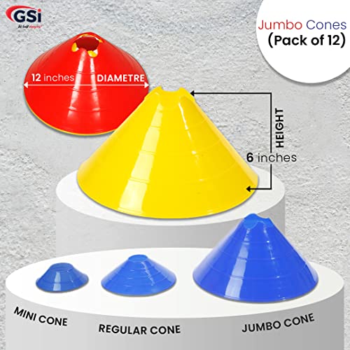 GSi Hurdle Training Cones | Multi Pack Sets | Dual Purpose Agility Cones with Holes | Ideal for Soccer, Kids, Dog, and Sports Training