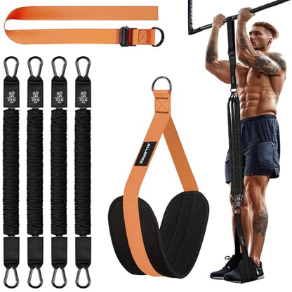 Pull Up Assistance Bands, Adjustable Heavy Duty Assisted Bands for Pull Ups - color: Orange