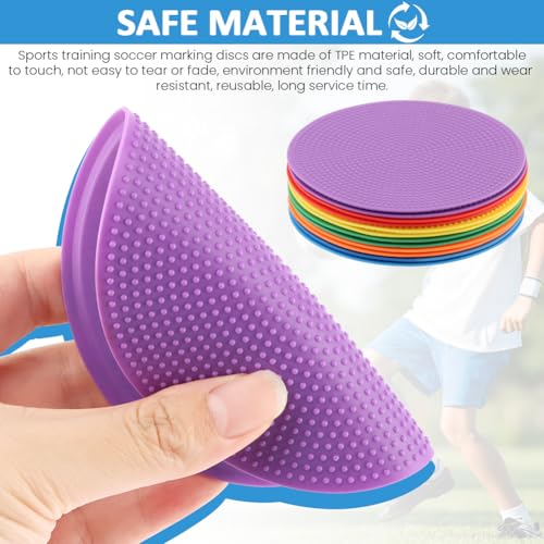 12 Pcs Non Slip Agility Markers Poly Spots, 4 Inch Floor Dots for Indoor and Outdoor Surfaces, Spot Markers for Sports Activities, Dance