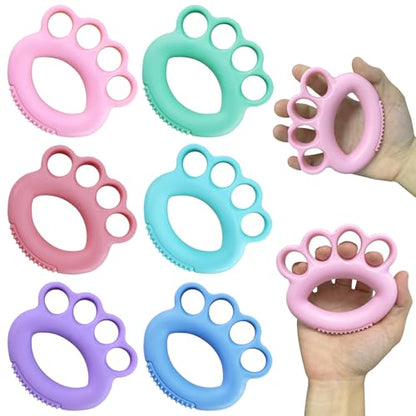 6 Pack Finger Exerciser Rings (10–60 lb) – Hand Grip Strength Trainer Set for Finger, Hand & Forearm Workout – Silicone Resistance Rings for Therapy, Recovery, Stress Relief, Musicians & Climbers