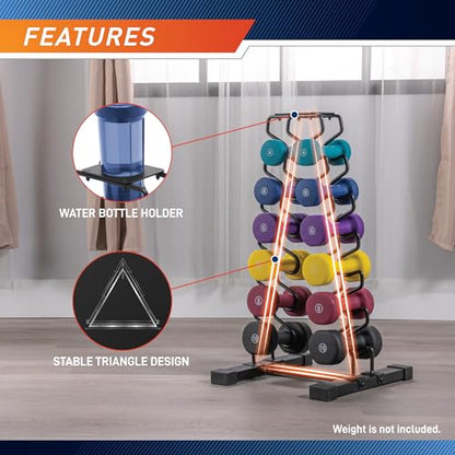 Marcy Strength Training Dumbbell Rack, Wire Frame Minimalist Dumbbell Storage