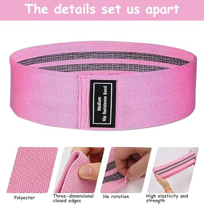 Resistance Bands for Working Out, Resistance Bands, 3 Set of Stretch Exercise Workout Bands for Booty Legs, Booty Band for Yoga Starter Set, Pilates, Working Out Hip Thigh Glute Bands Set